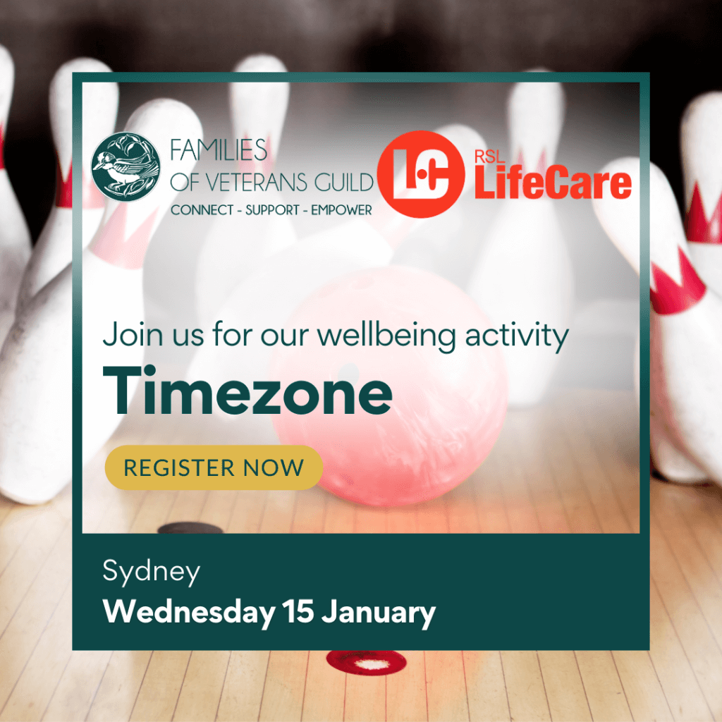 Wellbeing activity for defence families, veteran families, families of veterans and war widows.