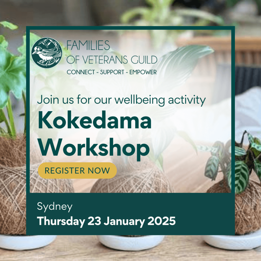 Kokedama for defence families, veteran families, families of veterans and war widows.