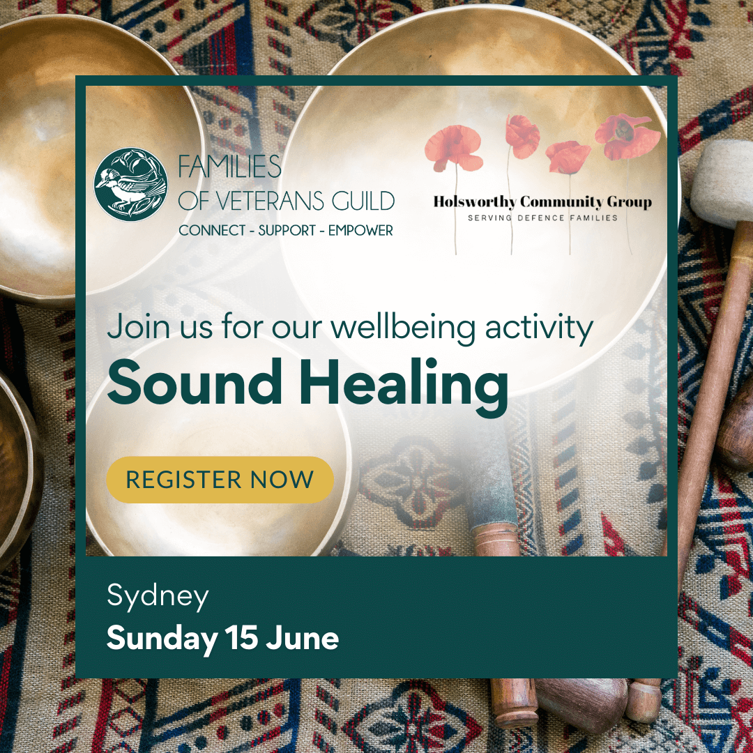 Sound healing for war widows, defence and veteran families.