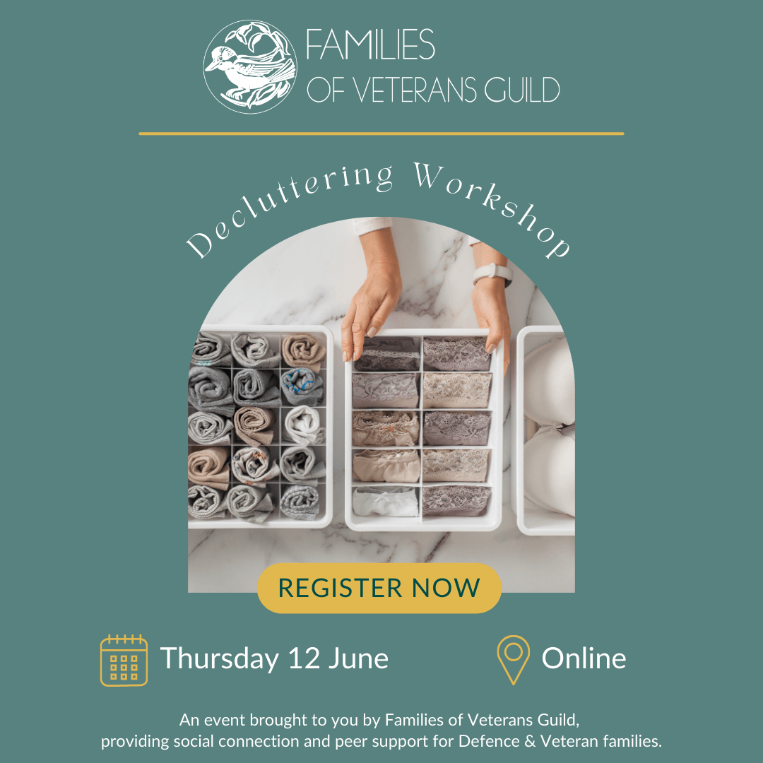 Decluttering Online for defence families, veteran families, families of veterans and war widows.
