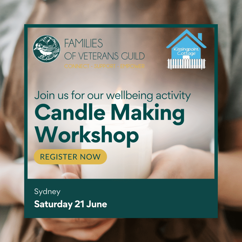 Candle making workshop for veteran families