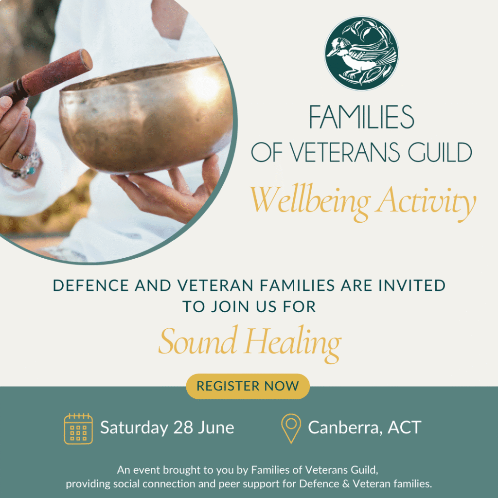 Sound healing session for veteran families