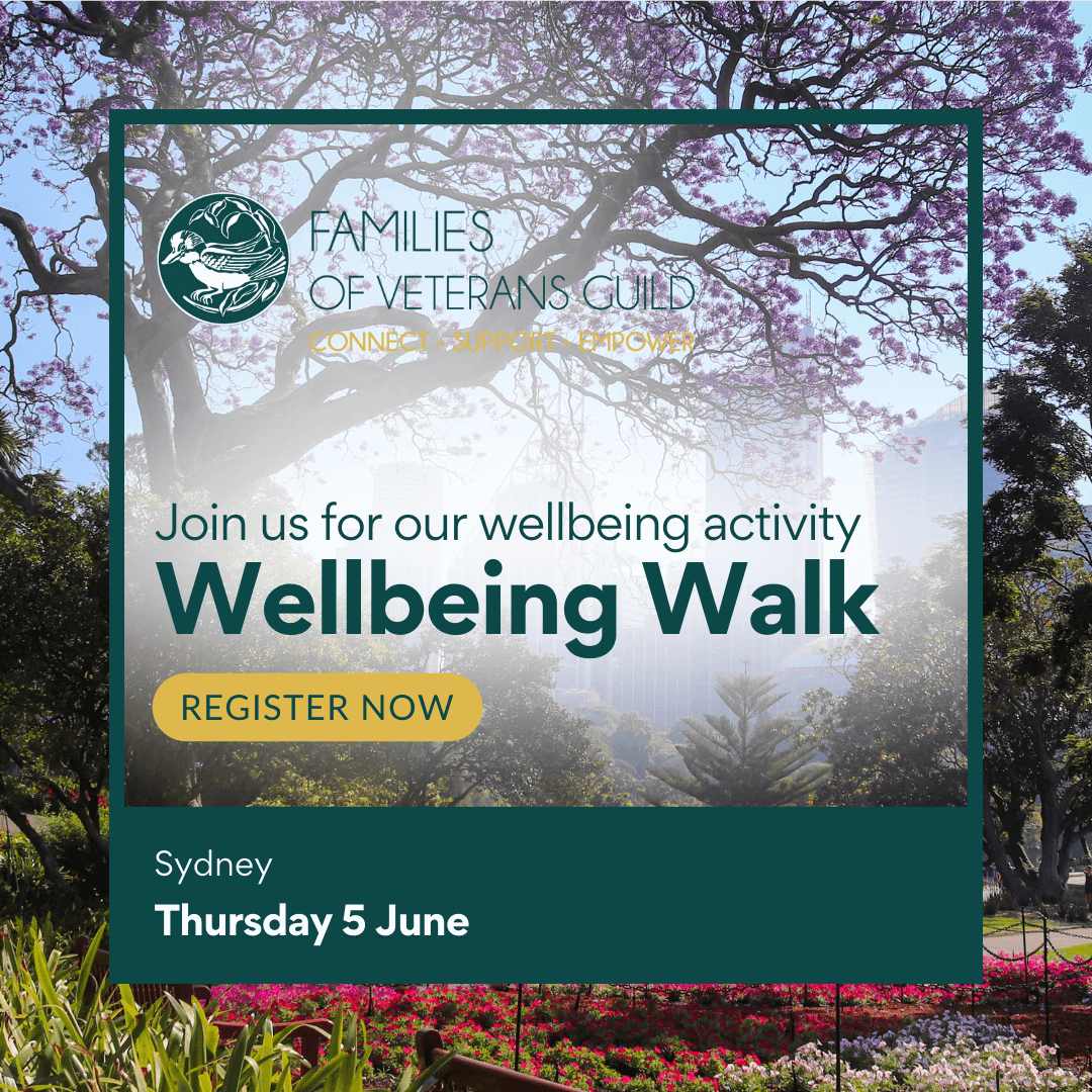 Wellness walk for defence families, veteran families, families of veterans and war widows.