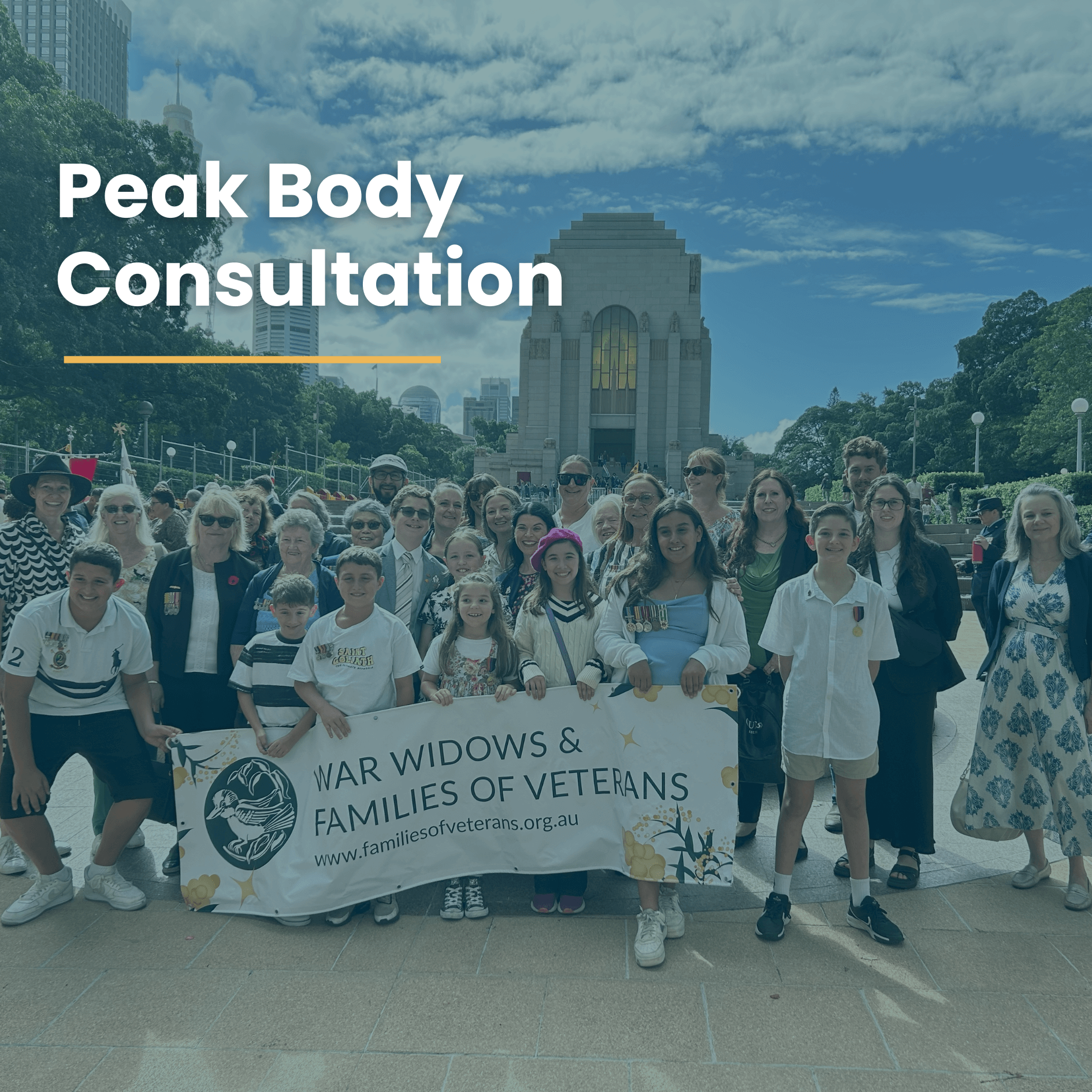 Peak Body Consultation. Contributing to the future of the veteran sector.