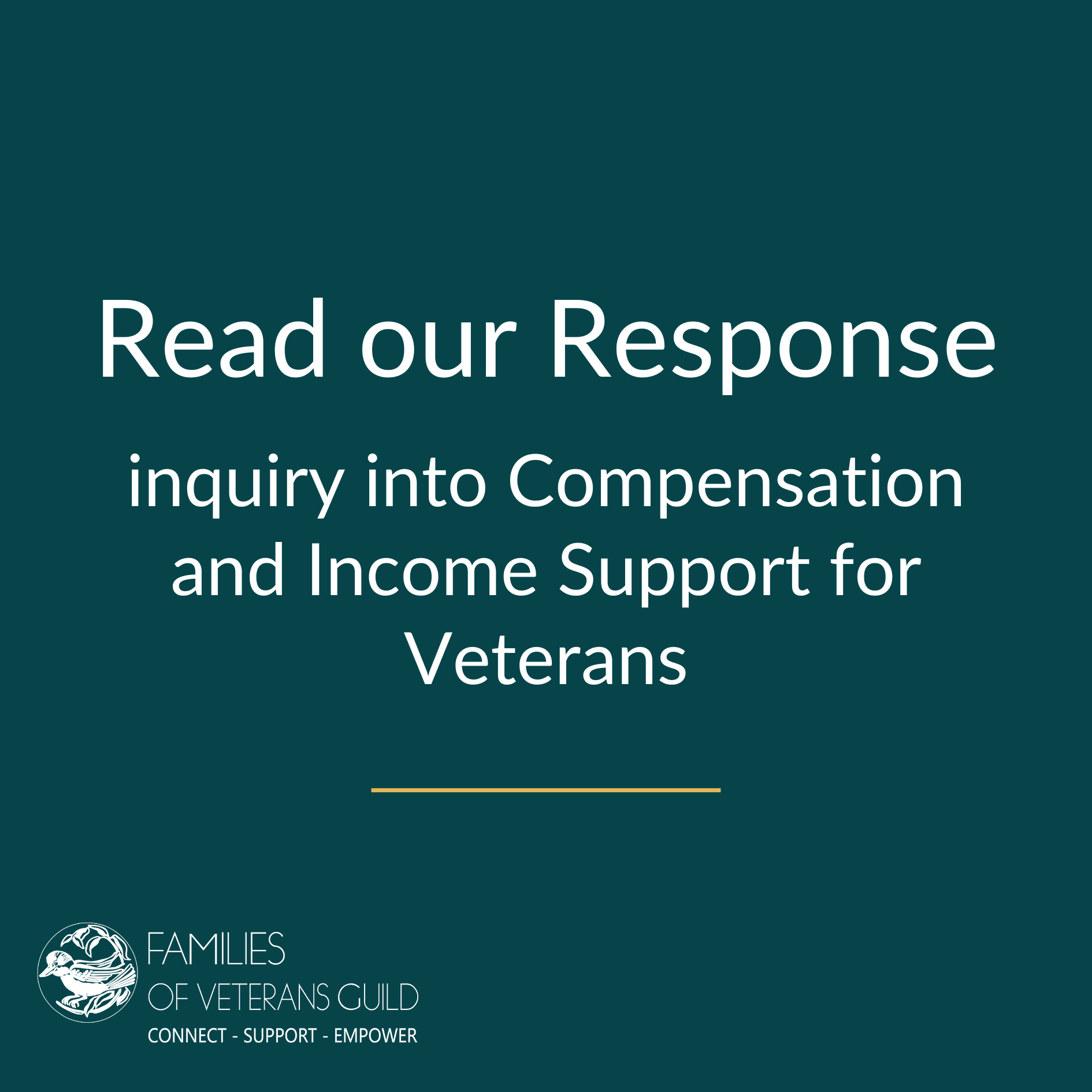 Submission to Senate Inquiry into Compensation and Income Support for Veterans.