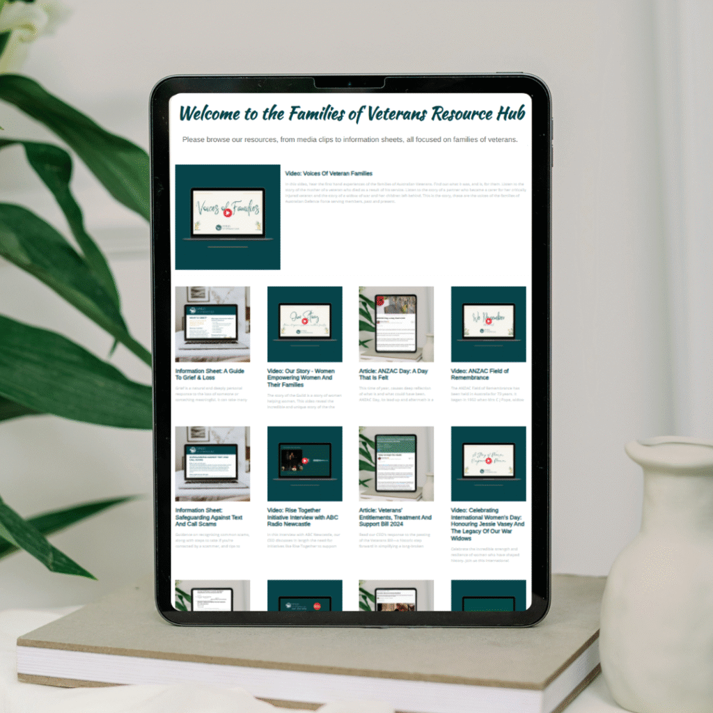 Introducing our resource hub for veteran families. Resources for war widows, defence and veteran families.