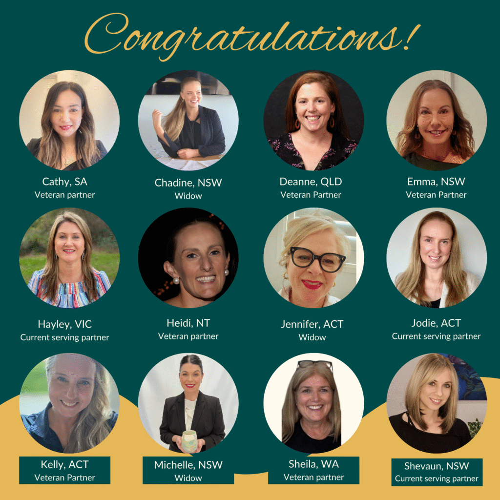 Twelve women rise together