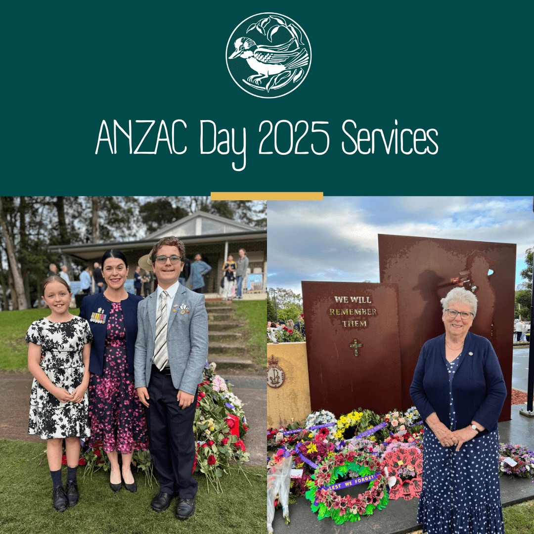 ANZAC Day services for and with war widows and families of veterans.