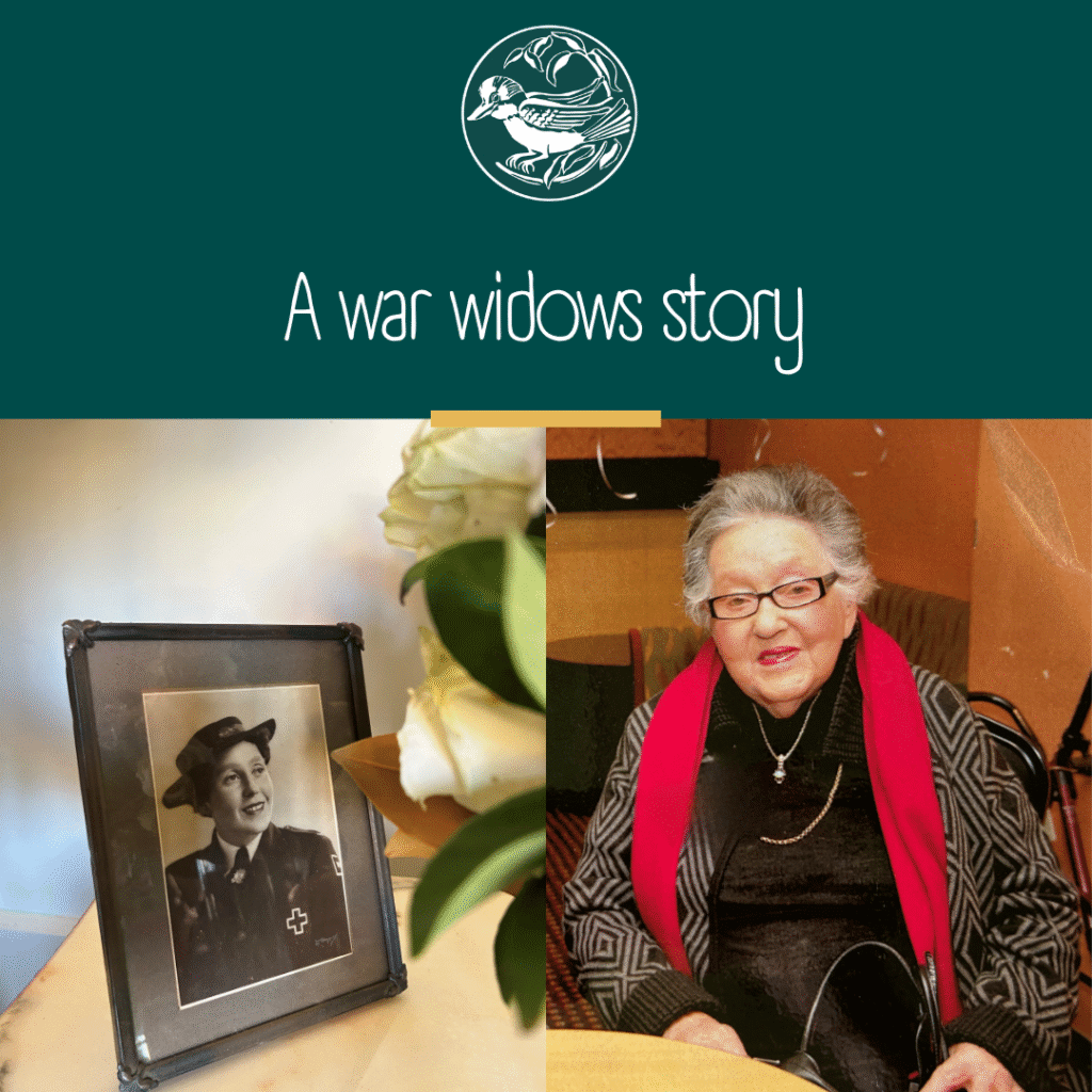 A war widows story: Elizabeth W, a war widow in her 100's volunteering and helping war widows. Read her story