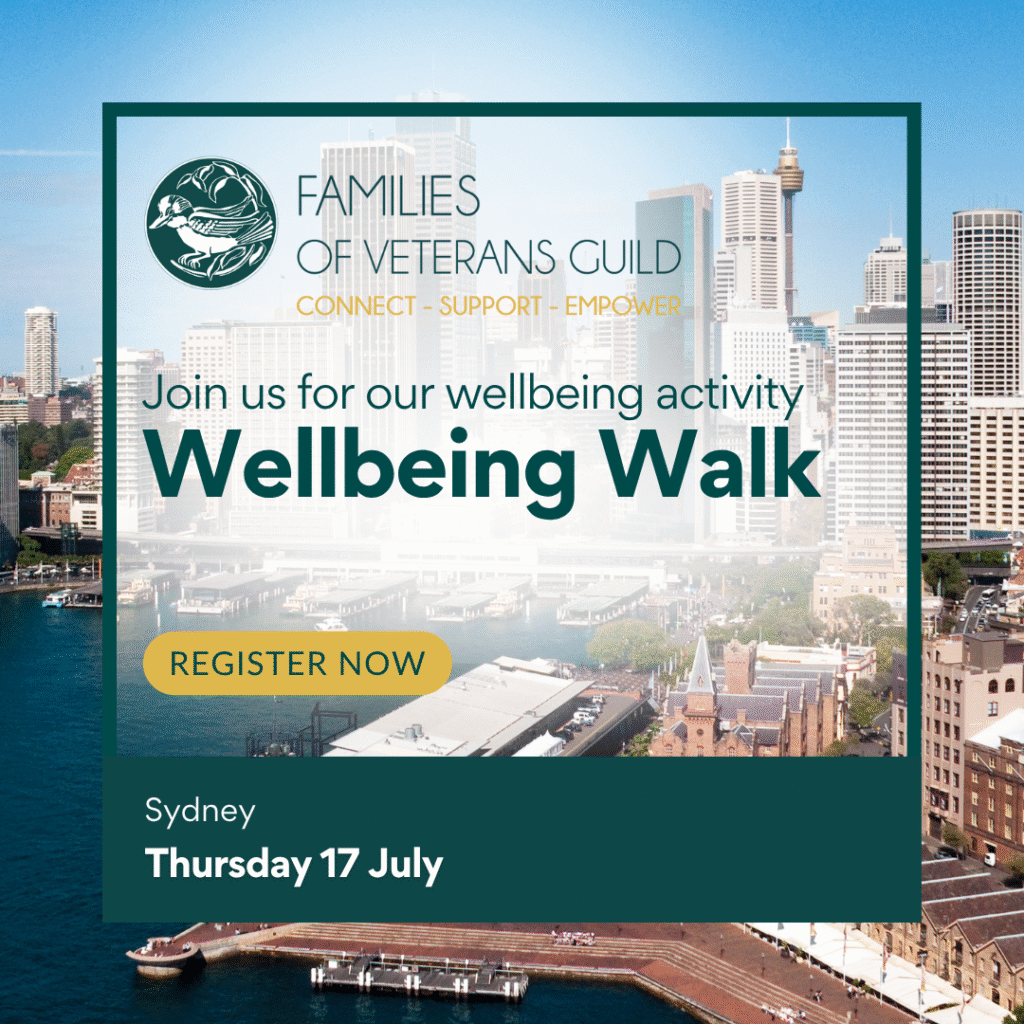 Wellbeing walk for Sydney veteran families