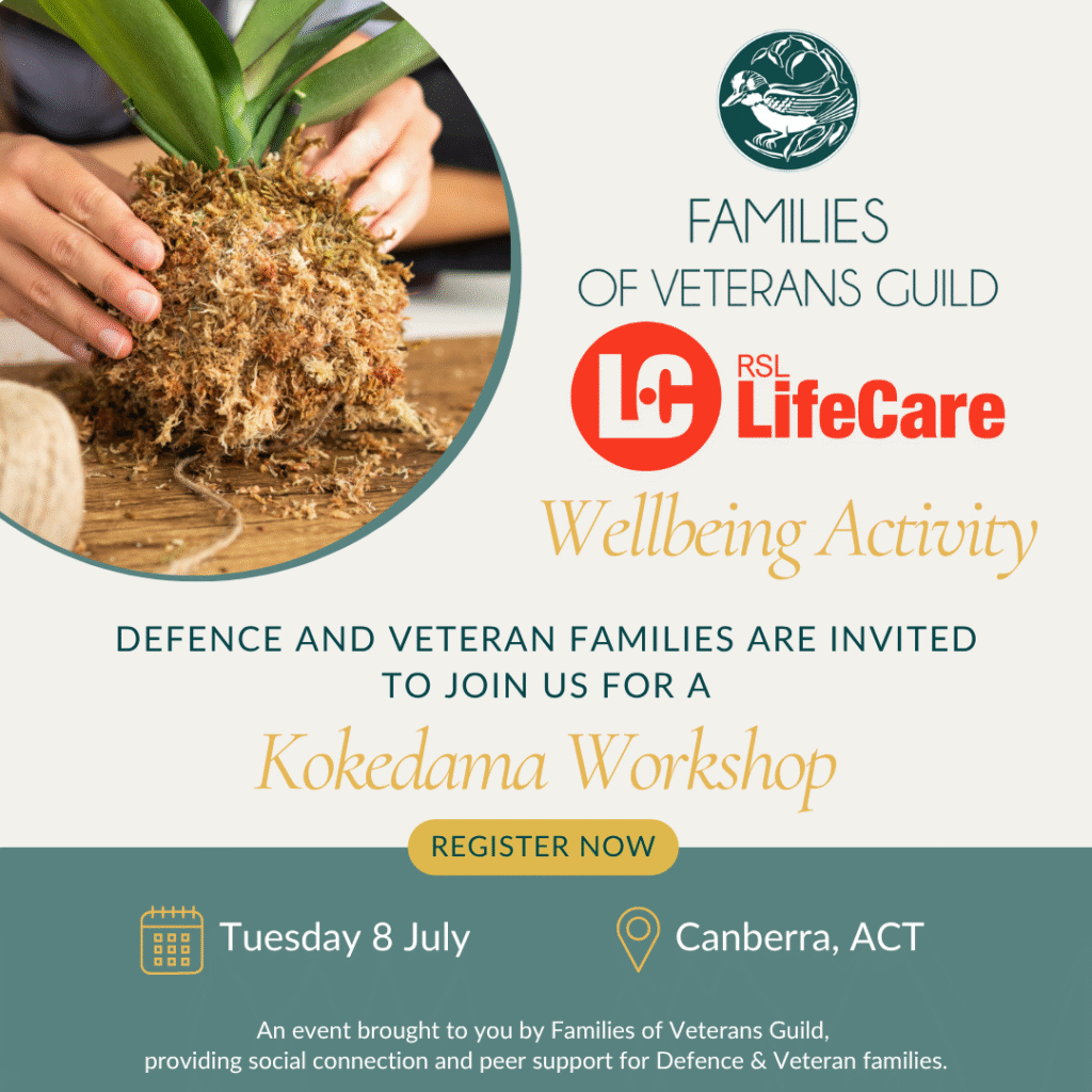Kokedama workshop for Canberra veteran families