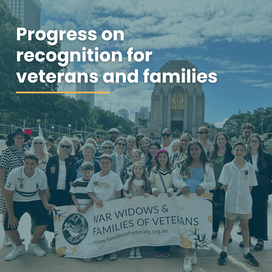 Progress on recognition for veterans and families