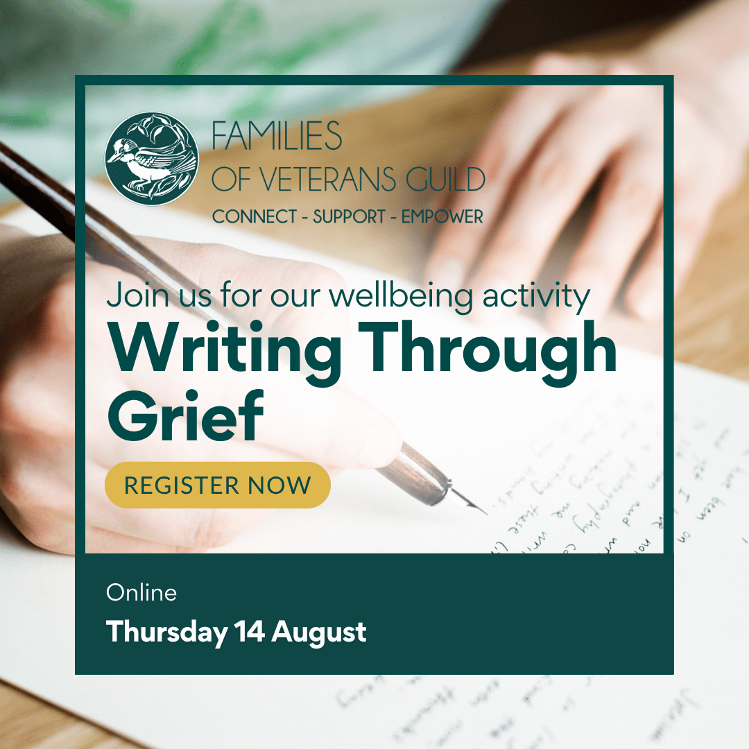 Writing through grief wellbeing activity for war widows, defence and veteran families