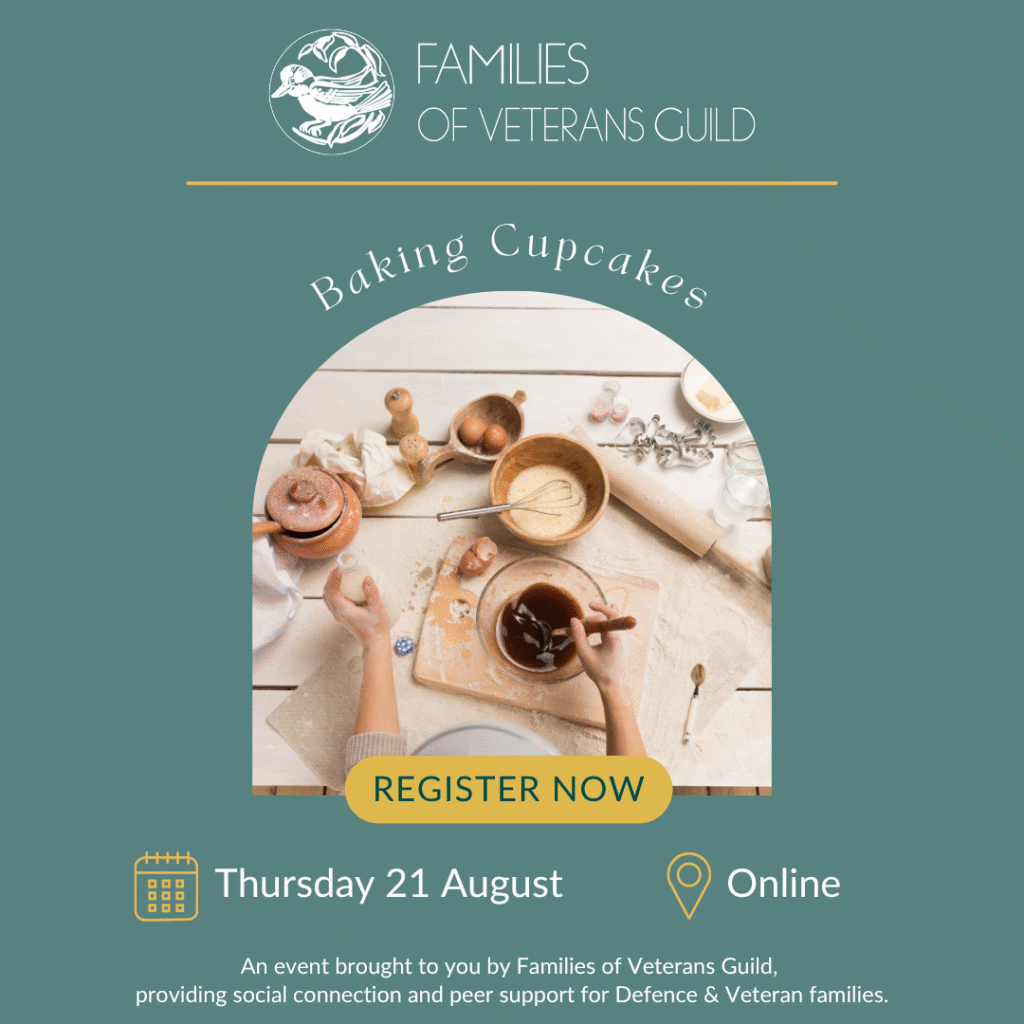 Baking workshop online for veteran families