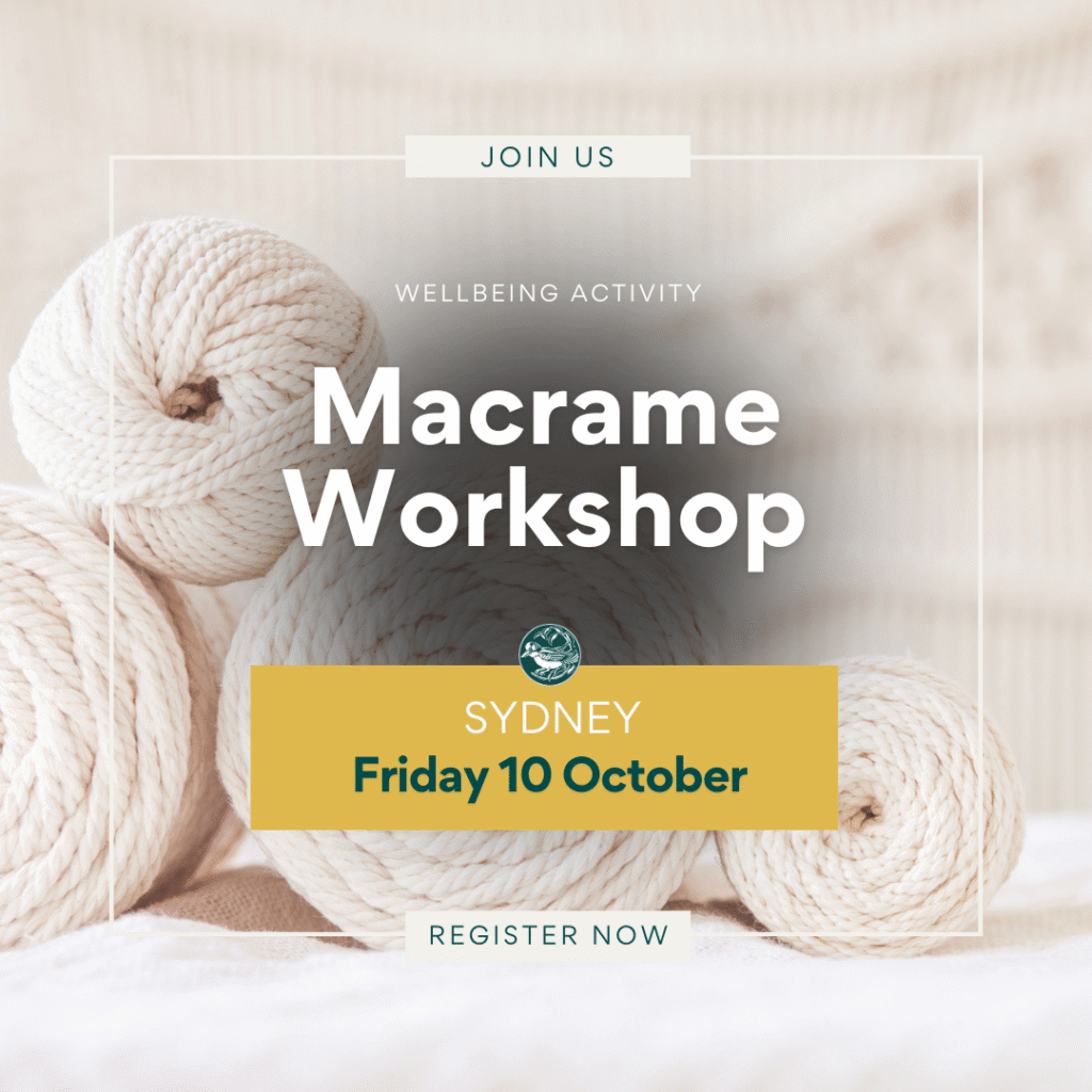 Macrame workshop for Sydney veteran families