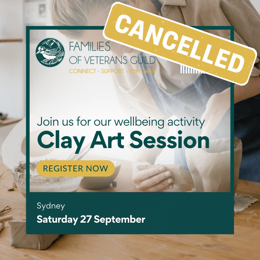 Clay art session for war widows, defence and veteran families. Activities for defence and veteran families.