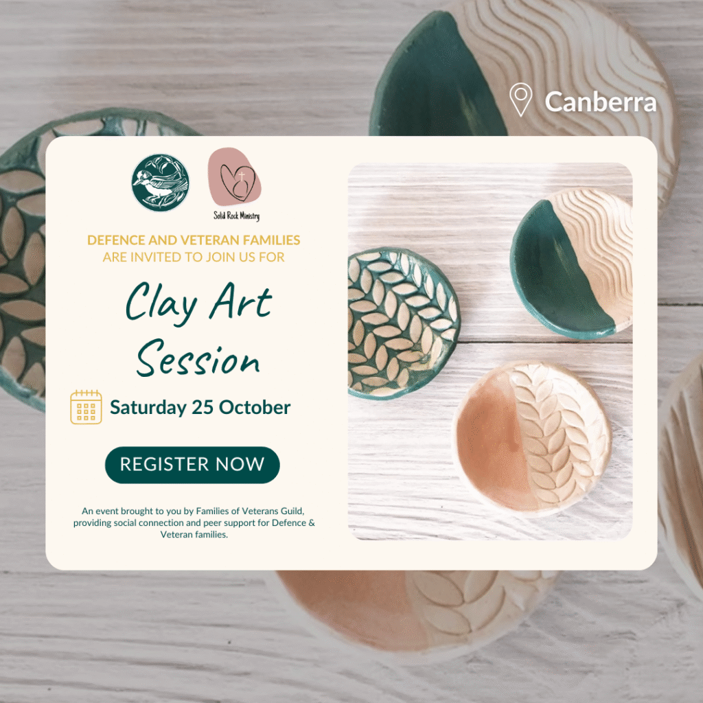 Clay workshop for Canberra veteran families