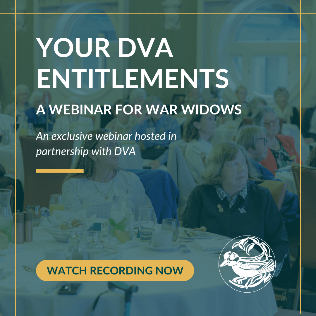 DVA Entitlements webinar for war widows. Webinar. Department of Veteran Affairs