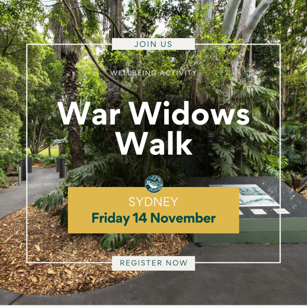 Wellbeing walk for Sydney war widows