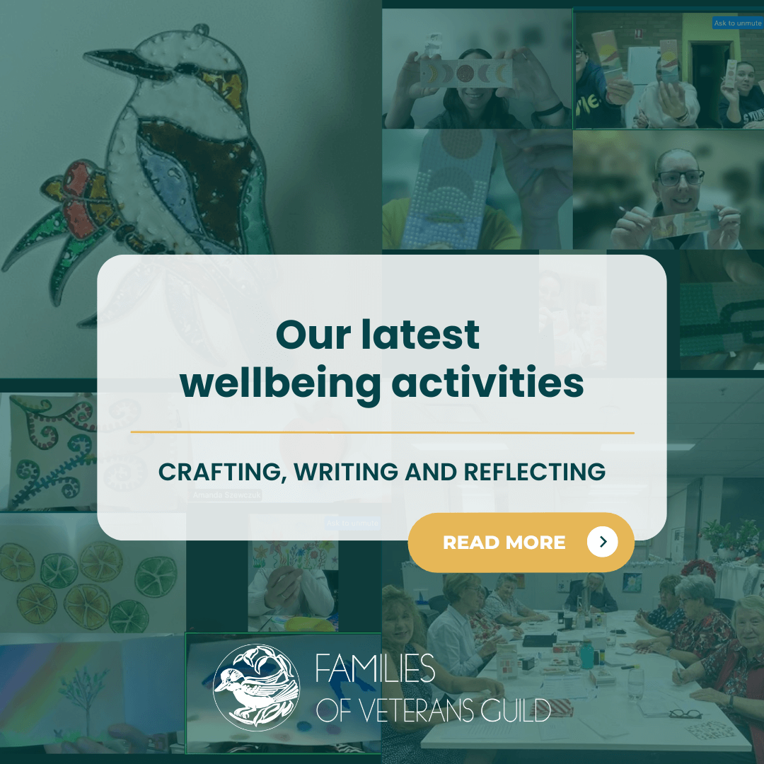 Wellbeing activities in our wellbeing program for veteran families, war widows