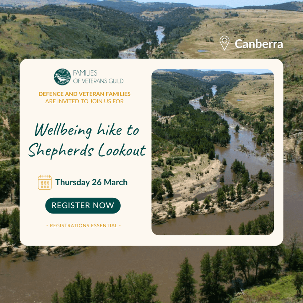 Wellbeing hike for Canberra veteran families