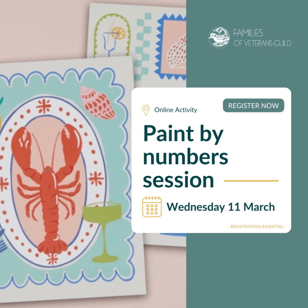 Paint by numbers session online for veteran families