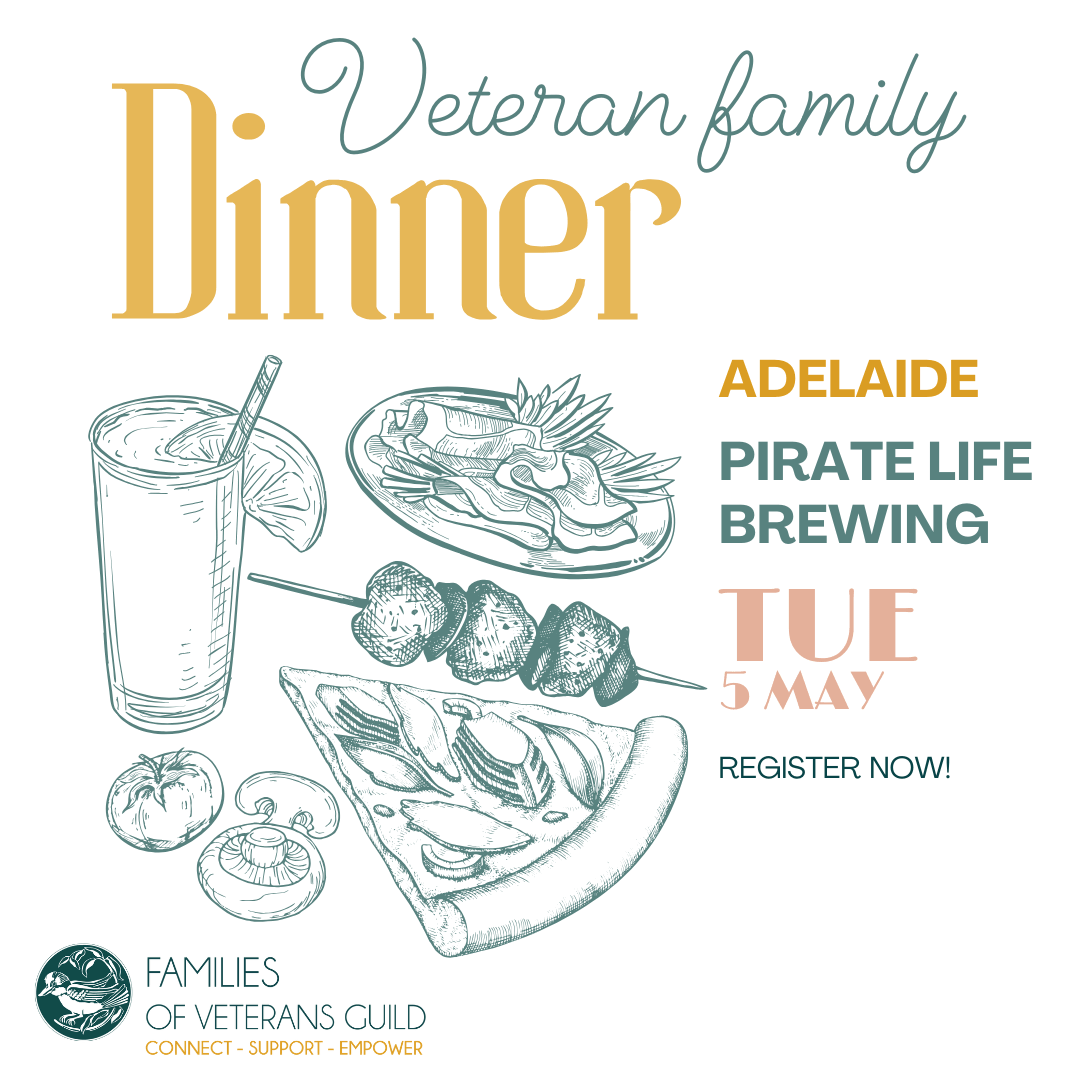 Veteran family dinner for war widows, defence and veteran families. Activities for defence and veteran families.
