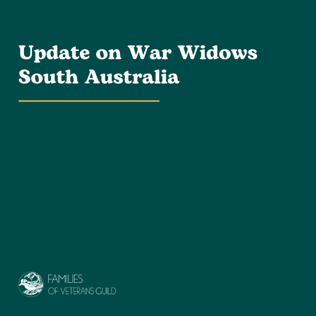 Update on War Widows South Australia
