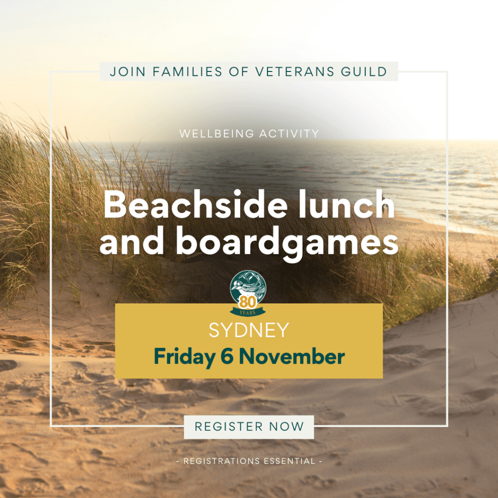 Beachside lunch and boardgames for Sydney veteran families
