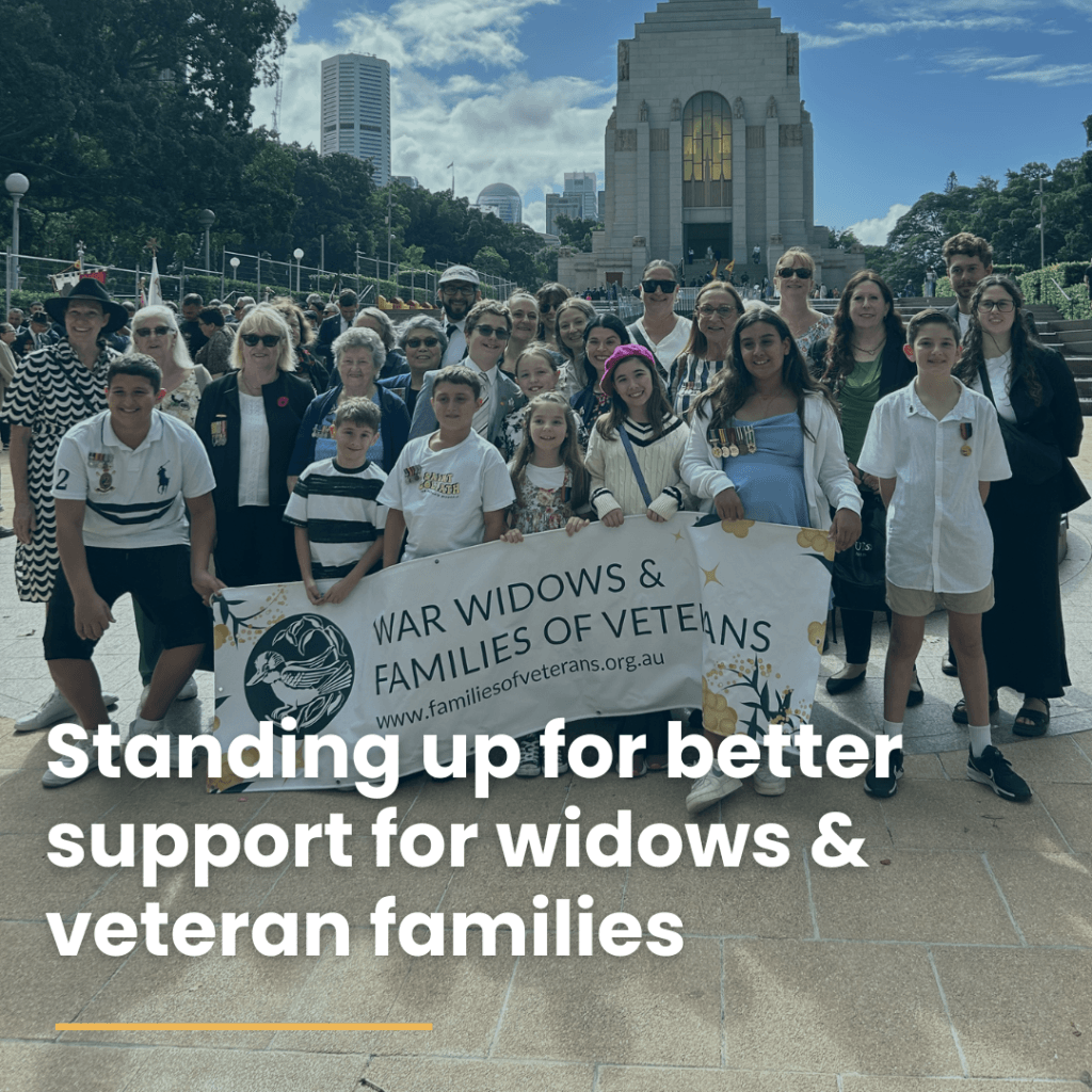 Standing up for better support for widows & veteran families